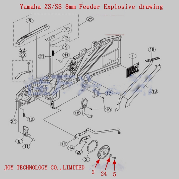 Yamaha SS/ZS 8mm feeder Explosive drawing