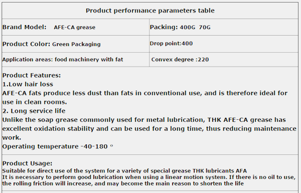 SMT THK AFE-CA 70G high temperature grease