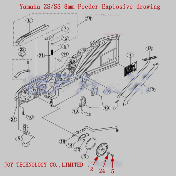 Yamaha SS/ZS 8mm feeder Explosive drawing