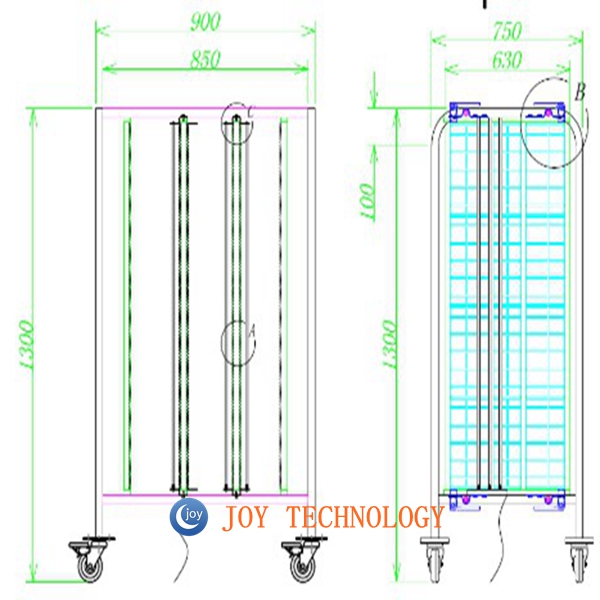 ESD PCB Stroge Trolley Specification