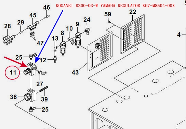 KOGANEI R300-03-W YAMAHA REGULATOR KG7-M8504-00X