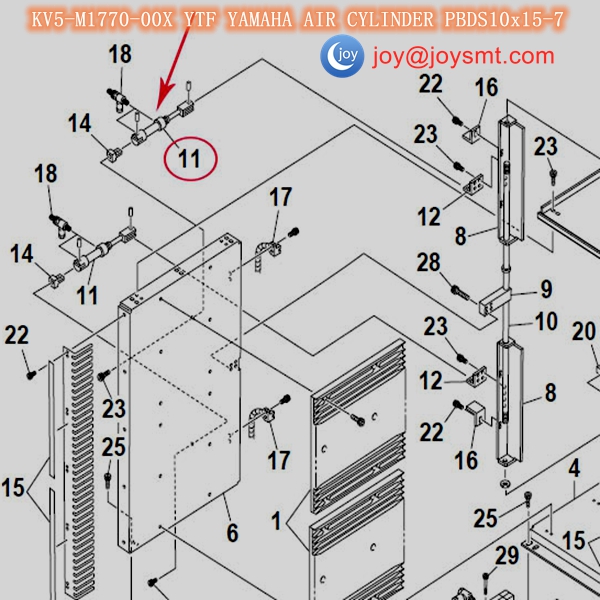 KV5-M1770-00X YTF YAMAHA AIR CYLINDER PBDS10x15-7