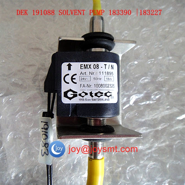 DEK 191088 SOLVENT PUMP 183390 |183227