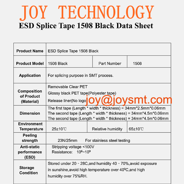 1508 Splice tapes Parameter